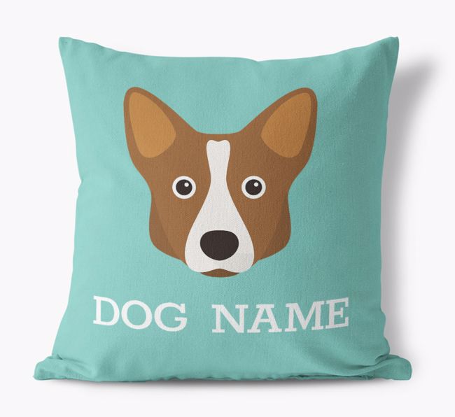 {dogsName}'s Icon: Personalised {breedFullName} Canvas Cushion